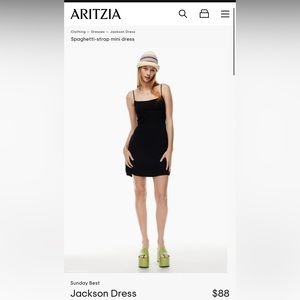 Aritzia Sunday best Green spaghetti strap summer dress